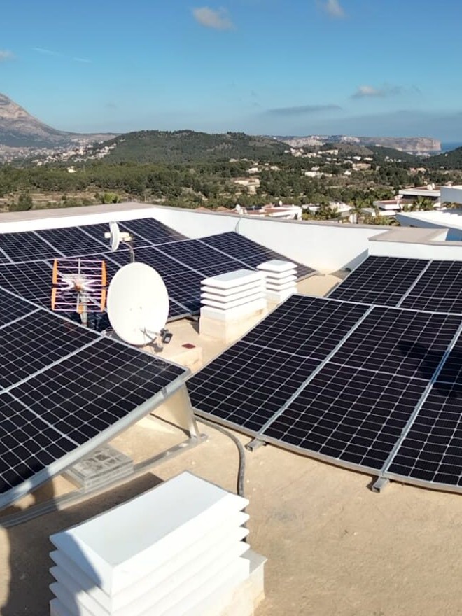 19X 380 wp Solar Panels, Javea, Alicante (Hybrid system)