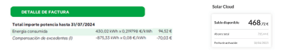 ejemplo factura y solar cloud